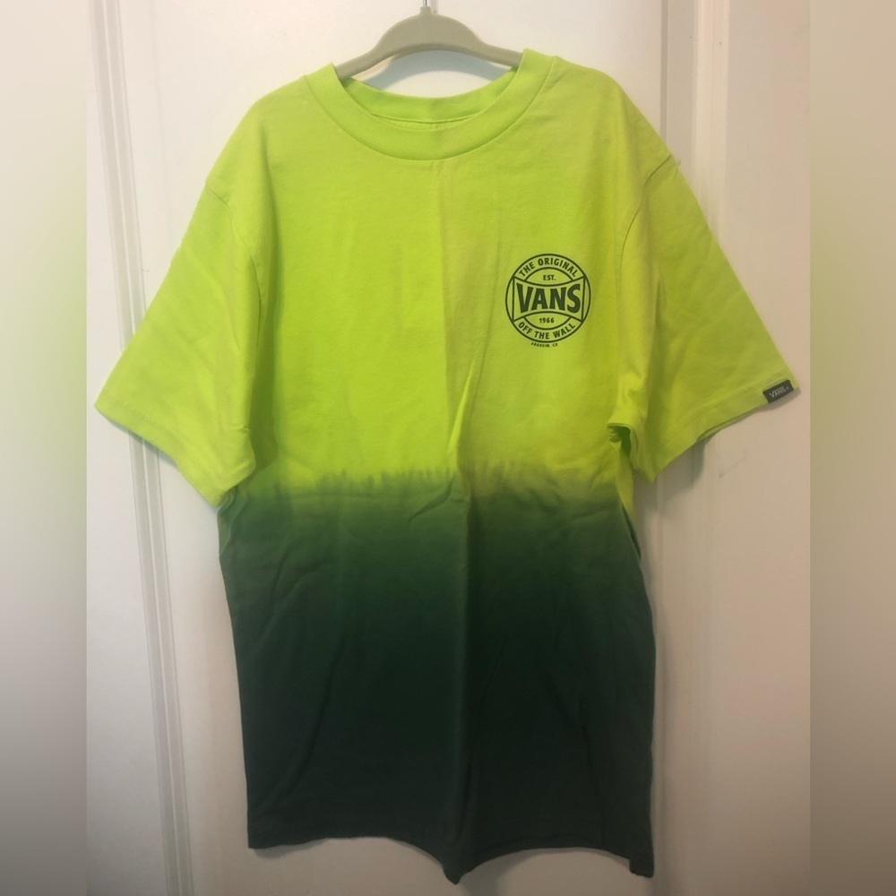Vans NWT Boys Two Tone Dip Dye Classic Fit Short Sleeve T-shirt Size S